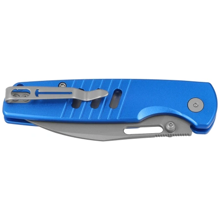 Bestechman Vector Knife Blue Aluminum, Bead Blasting D2 (BMK15D)