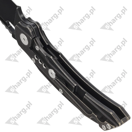 Bestech Exploit Black Stonewashed Titanium, Black Stonewashed S35VN by Todd Knife and Tool (BT2005C)