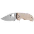 Spyderco Native 5 Knife Brown Canvas Micarta, Satin CPM Cru-Wear by Sal Glesser (C41MPCW5)