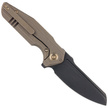 WE Knife StarHawk Bronze Titanium, Black Stonewashed CPM 20CV (WE21017-2)