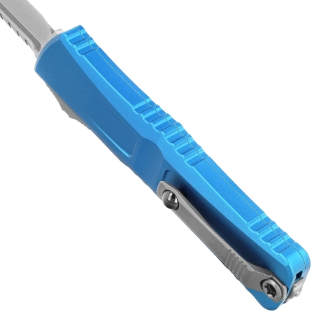 Nóż automatyczny OTF Microtech Combat Troodon Gen III Interceptor Signature Blue Aluminum, Stonewashed M390MK by Tony Marfione (1217-10BLS)