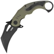 Nóż składany Kubey Wrath Green G10, Blackwashed 14C26N by MUZI Design (KU261F)