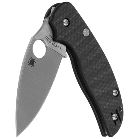 Spyderco Sage 6 Knife Black Carbon Fiber/G10, Satin CPM S30V by Sal Glesser (C123CFBCLP)