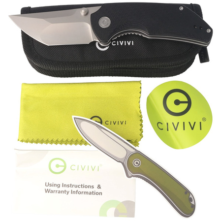 Nóż składany CIVIVI Thug 2 Black G10, Silver Bead Blasted Nitro-V by Matt Christensen (C20028C-2)