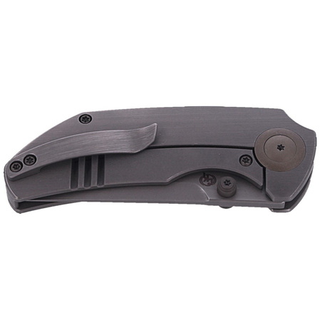 Nóż składany WE Knife Thug Gray Titanium, Gray Hand Rubbed CPM 20CV by Matt Christensen (2103B)