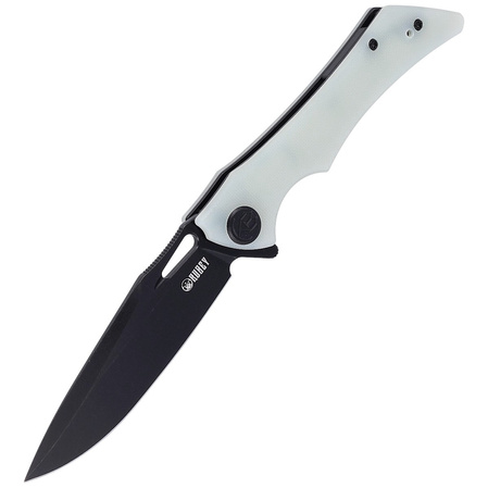 Kubey Raven Knife Jade G10, Dark Stonewashed AUS-10 by Jelly Jerry (KB245G)