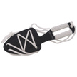 Martinez Albainox Skull Neck Knife White Cord, Black 3Cr13Mov (32450)