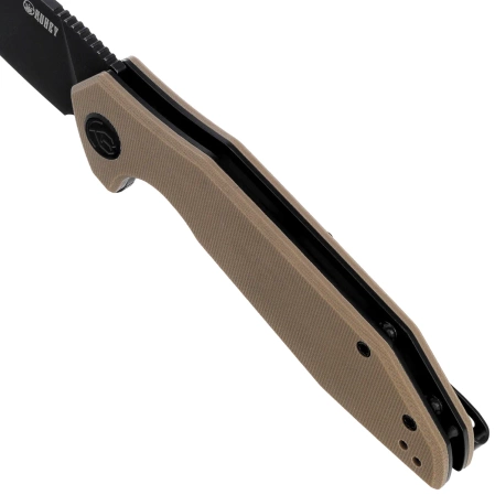 Kubey Nova LL KU117K Knife Tan G10, Blackwashed D2