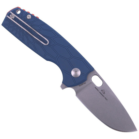 Fox Core FRN Blue Knife, Stonewashed N690 by Jesper Voxnaes (FX-604 BL)