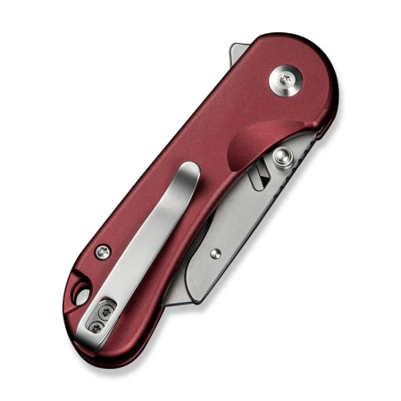 Civivi Elementum Utility Knife Burgundy Aluminum, Stonewashed 6Cr13 (C23039B-5)