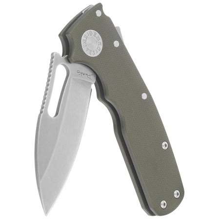 Nóż składany Demko Shark Cub Slicer Shark OD Green G10, Stonewashed CPM 20CV by Andrew Demko (SC-20CV-ODG10-SS)