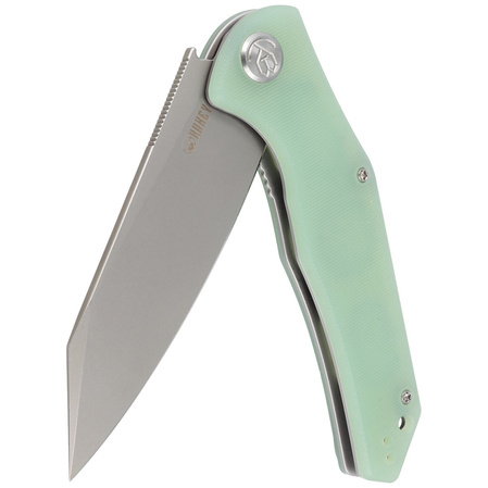 Nóż składany Kubey Flash KU158I Jade G10, Bead Blasted AUS-10