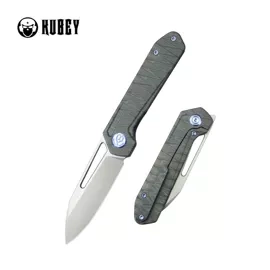 Nóż składany Kubey Royal Flamed Titanium, Sandblasted M390 by Colin Maisonpierre (KB321N)