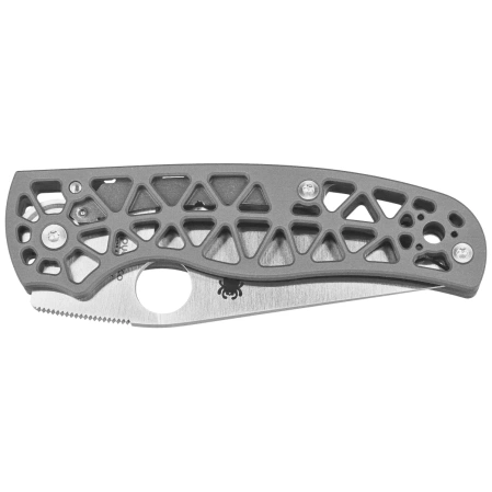 Spyderco Edgerati Knife Gray Aluminum, Satin CPM S30V by Sal Glesser (C266ALP)