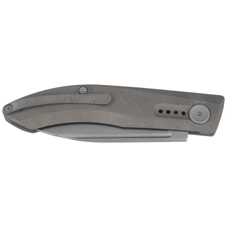 Real Steel Stella Premium Gray Titanium, Satin S35VN by Poltergeist Works (9052)