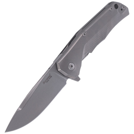 LionSteel T.R.E. Grey Titanium / Grey Ti, Stone Washed M390 by Molletta (TRE GY)