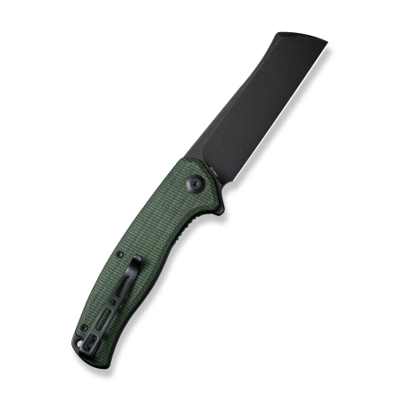 Sencut Knife Traxler Green Canvas Micarta, Black Stonewashed 9Cr18MoV (S20057C-4)