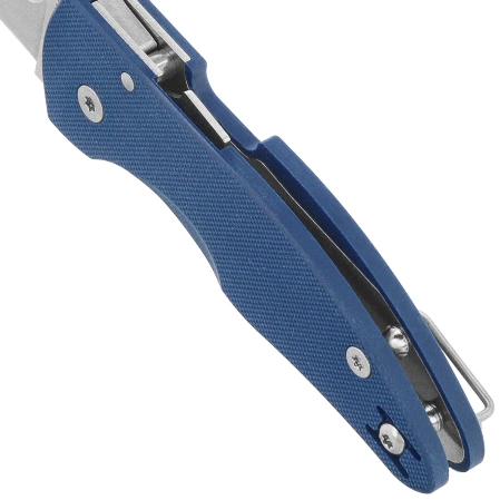 Spyderco MicroJimbo Knife Cobalt Blue G10, Satin CPM SPY27 by Michael Janich (C264GPCBL)