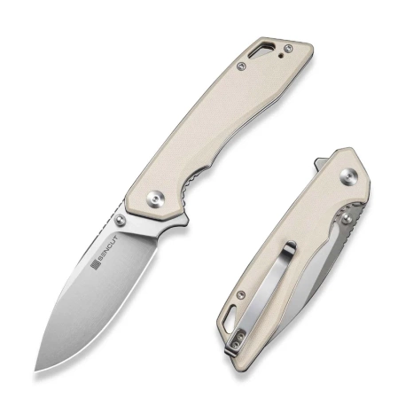 Sencut Stratex Knife Ivory G10, Satin 9Cr18MoV (S25055-2)