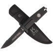 K25 RK-31910 Knife Black Rubber, Black Titanium 7Cr17Mov