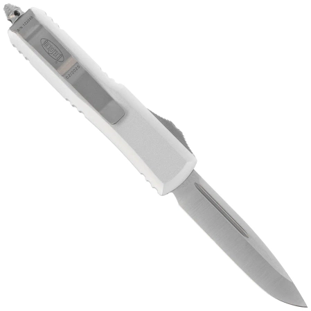 Microtech UTX-85 S/E OTF Knife Natural Clear Aluminium, Satin M390 (231-4CR)