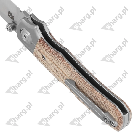 Bestech Tonic Grey Titanium/Natural Canvas Micarta, Satin M390 by Colin Maisonpierre Knife (BT2204B)