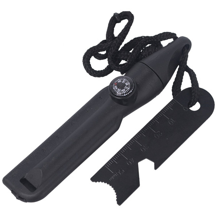Barbaric Fire Starter with compass, whistle Black (39135-NE)