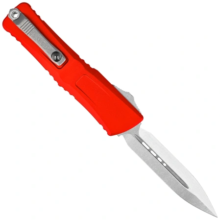 Microtech Combat Troodon Gen III D/E Red Aluminum, Stonewashed M390MK by Tony Marfione (1142-10RD)