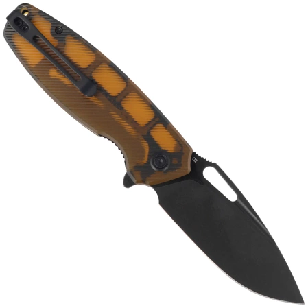 Nóż składany Kubey Tityus Ultem, Black Stonewashed D2 (KU322M)