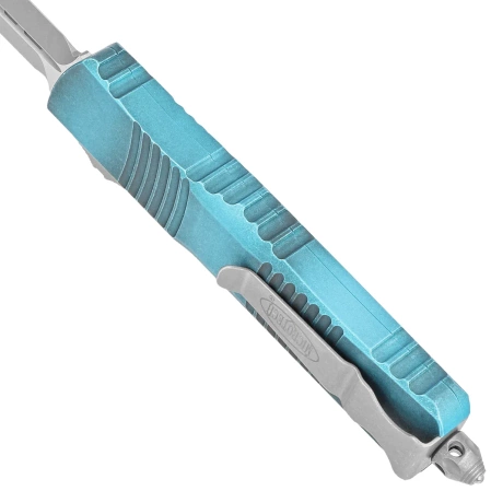 Nóż automatyczny OTF Microtech Combat Troodon D/E Weathered Turquoise Aluminium, Apocalyptic M390 by Tony Marfione (142-10APWTQ)