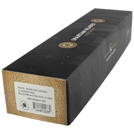 Spartan Blades Harsey Clandestina Knife Black Canvas Micarta, Black PVD MagnaCut by William W. Harsey (SB57BKBKKYBK)