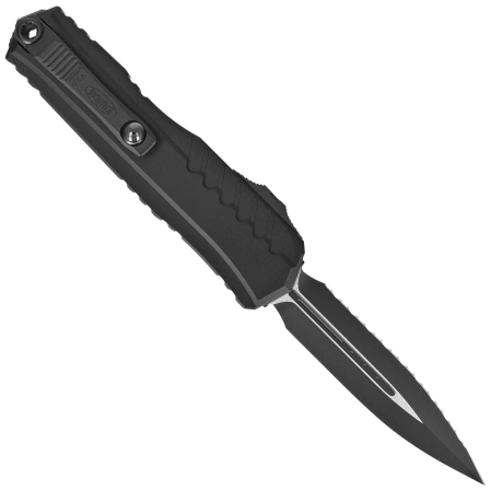Nóż automatyczny OTF Microtech Cypher II D/E Black Aluminium, Tactical F/S M390MK by Deryk Munroe and Tony Marfione (1242-3T)