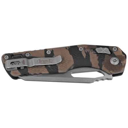 Microtech MSI S/E Ram-Lok Tiger Stripe Camo Tri-Grip Polymer, Apocalyptic M390MK by Tony Marfione (210T-10APPMTRC)