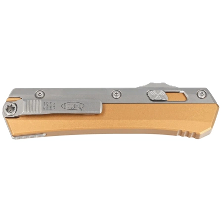 Microtech Glykon S/E Tan Aluminium/Titanium, Stonewashed M390 by Tony and Sean Marfione (184-10TA)