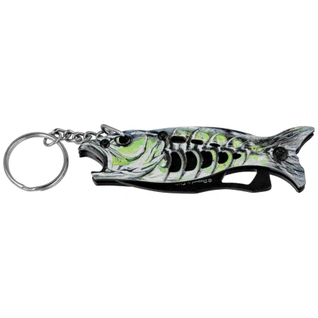 Martinez Albainox Fishing 3 Knife Key-ring Green Aluminum, Black 3Cr13Mov (25145 GR)