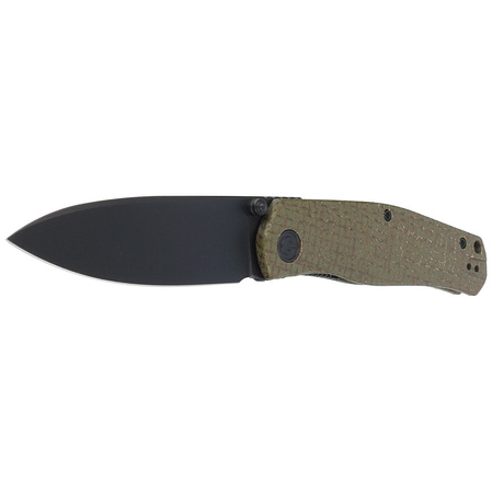 Civivi Knife Sokoke Green Burlap Micarta, Black Stonewashed 14C28N by Ray Laconico (C22007-2)
