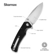 Sencut Skarnax Knife Black G10, Satin 9Cr18MoV (S24025-1)