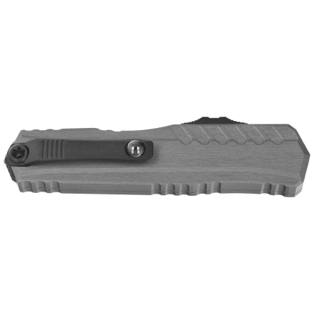 Microtech Cypher II D/E OTF Knife Natural Clear Aluminum, Black M390MK F/S by Deryk Munroe and Tony Marfione (1242-3NC)