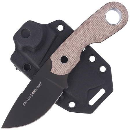 Nóż Viper Berus 1 Natural Canvas Micarta, Black PVD M390 by Tommaso Rumici (VT4012DCN)