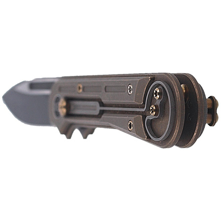 WE Knife Double Helix Bronze Titanium, Black Stonewashed CPM S35VN (815A)