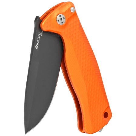 Nóż składany LionSteel SR22A Orange Aluminum, Black Sleipner by Molletta (SR22A OB)
