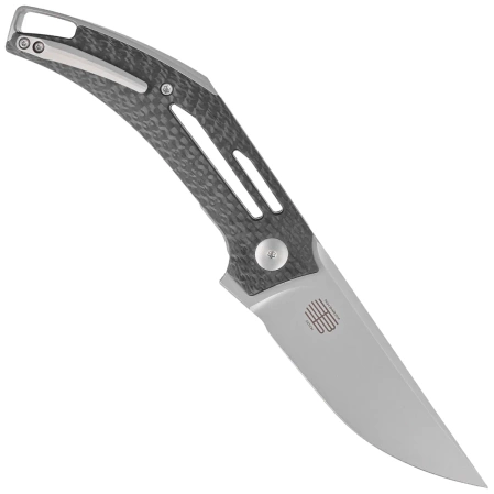 WE Knife Speedliner Twill Carbon Fiber, Silver Bead Blasted CPM 20CV by Tashi Bharucha (WE22045B-1)