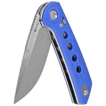 Nóż składany Reate PL-XF-13 Blue G10, Stonewashed Nitro-V
