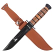 Nóż Martinez Albainox USMC wzór Ka-Bar Brown Leather, Black 3Cr13Mov (31762)
