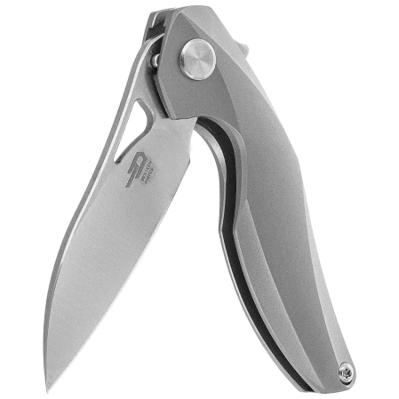 Nóż na szyję Bestech The Reticulan Grey Titanium, Stonewashed / Satin CPM S35VN by Elijah Isham (BT1810A)