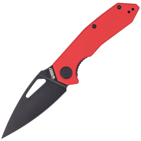 Kubey Knife Coeus Red G10, Dark Stonewashed D2 (KU122H)