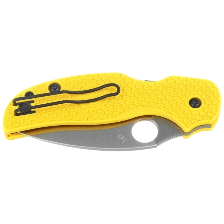 Spyderco Sage 5 Lightweight Salt Knife Yellow FRN, Satin MagnaCut by Sal Glesser (C123PYL)