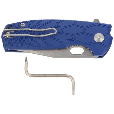 FOX Core Tanto Blue FRN, Acid Stone Washed N690Co by Jesper Voxnæs knife (FX-612 BLS)