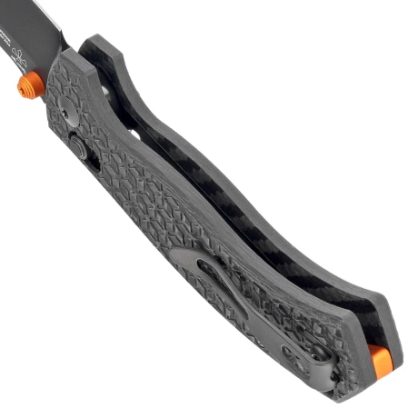 Fox Anzu Carbon Fiber 3K, Black PVD MagnaCut by Les George Knife (FX-560 CFOR)