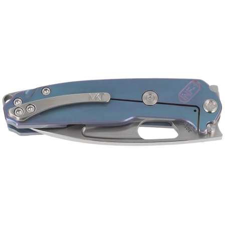 Medford Infraction Knife Teal/Violet Multietch Titanium, Tumbled S45VN by Greg Medford
